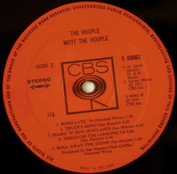 Mott The Hoople : The Hoople (LP, Album)