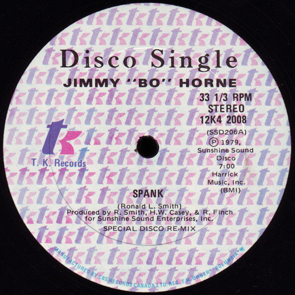 Jimmy "Bo" Horne : Spank (Special Disco Re-Mix) (12", Single)