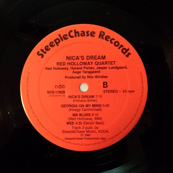 Red Holloway Quartet ~ Nica's Dream (Vinyl) - Djungel & Jazz