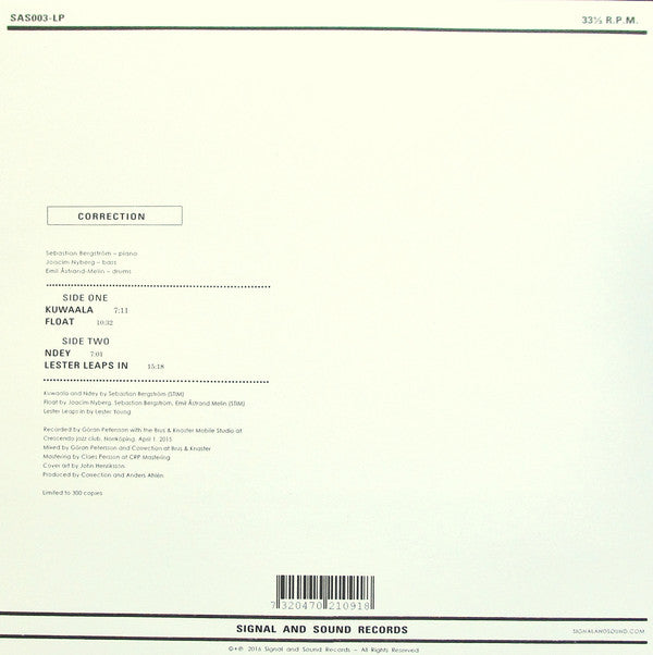 Correction ~ Swing (Vinyl) - Djungel & Jazz