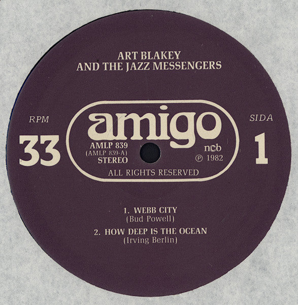 Art Blakey And The Jazz Messengers Featuring Wynton Marsalis And Bobby Watson  ~ Art Blakey In Sweden (Vinyl) - Djungel & Jazz