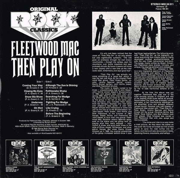 Fleetwood Mac : Then Play On (LP, Album, RE)