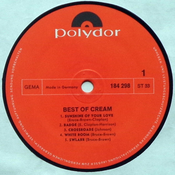 Cream (2) : Best Of Cream (LP, Comp, RP)