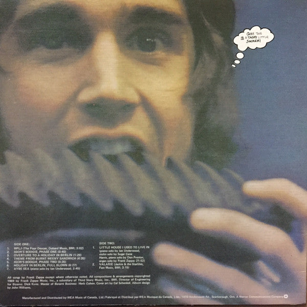 The Mothers : Burnt Weeny Sandwich (LP, Album, RE)
