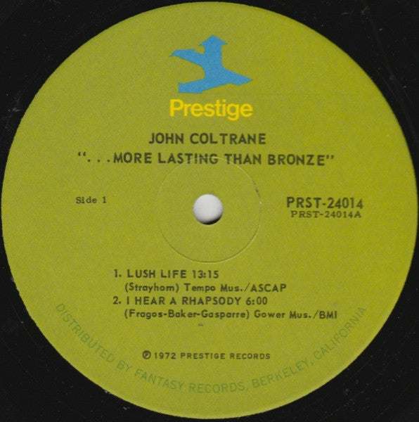 John Coltrane ~ ...More Lasting Than Bronze (Vinyl) - Djungel & Jazz