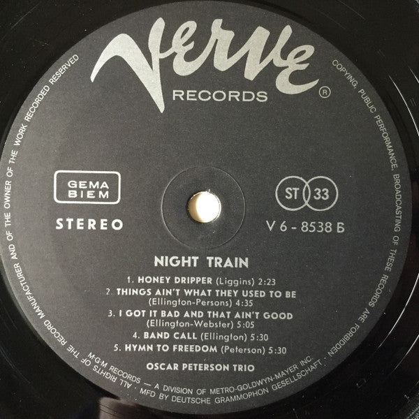 The Oscar Peterson Trio ~ Night Train (Vinyl) - Djungel & Jazz