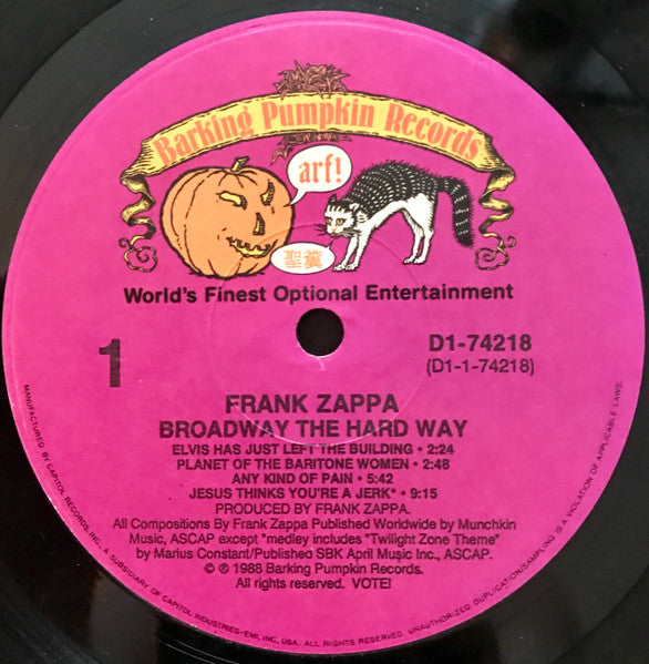 Frank Zappa : Broadway The Hard Way (LP, Album, Spe)