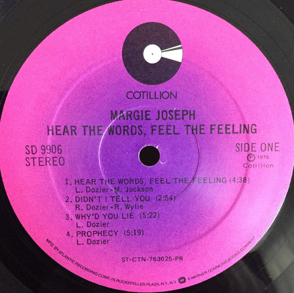 Margie Joseph ~ Hear The Words, Feel The Feeling (Vinyl) - Djungel & Jazz