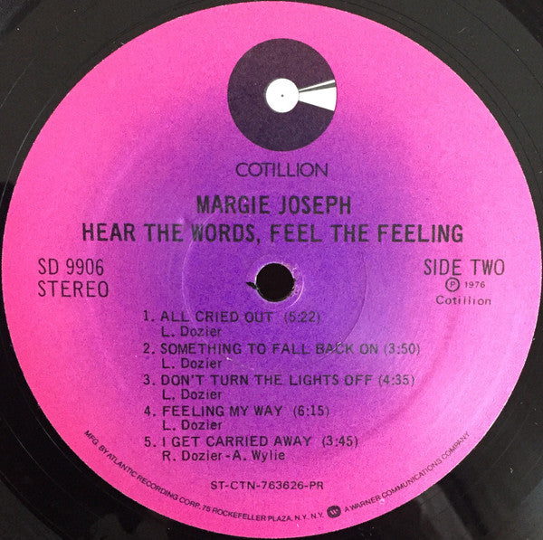 Margie Joseph ~ Hear The Words, Feel The Feeling (Vinyl) - Djungel & Jazz