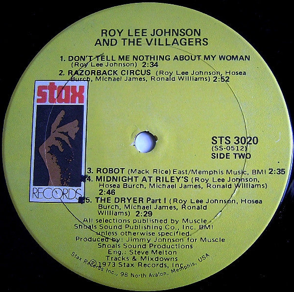 Roy Lee Johnson & The Villagers : Roy Lee Johnson & The Villagers (LP, Album, Promo)