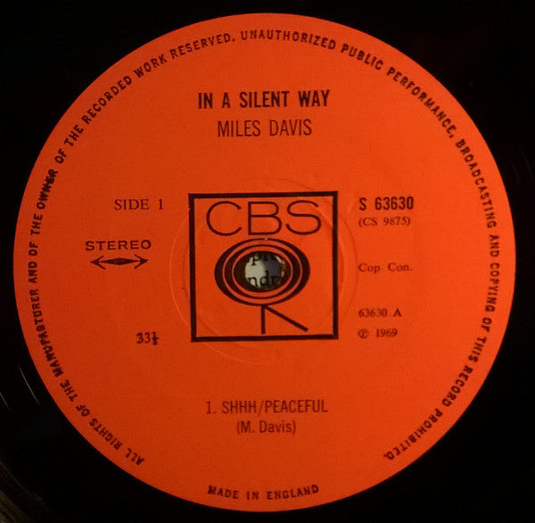 Miles Davis ~ In A Silent Way (Vinyl) - Djungel & Jazz