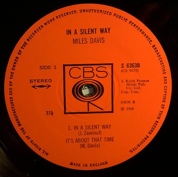 Miles Davis ~ In A Silent Way (Vinyl) - Djungel & Jazz
