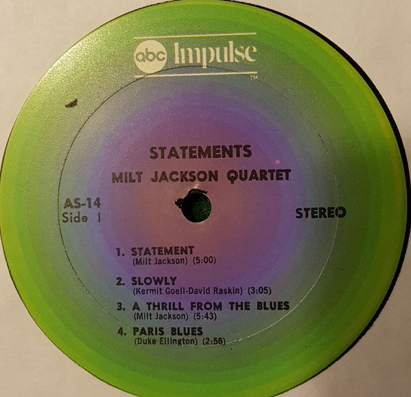 Milt Jackson Quartet ~ Statements (Vinyl) - Djungel & Jazz