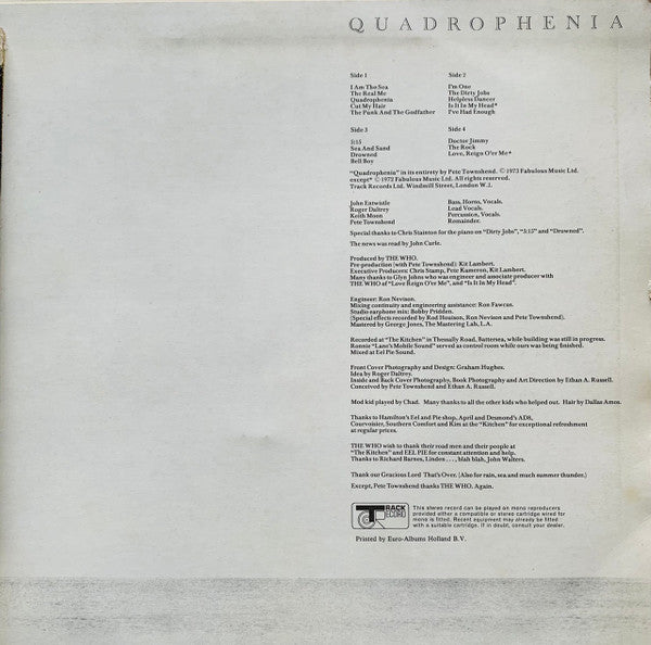 The Who : Quadrophenia (2xLP, Album, Gat)