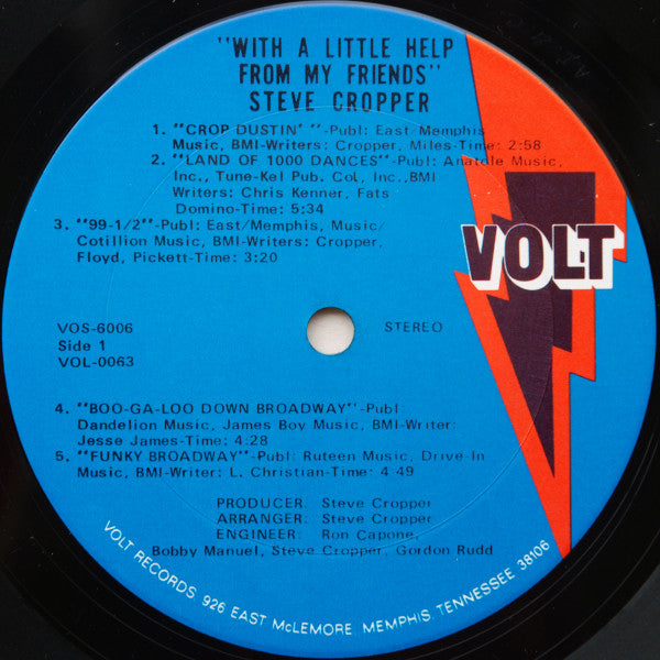 Steve Cropper : With A Little Help From My Friends (LP, Album, Ter)