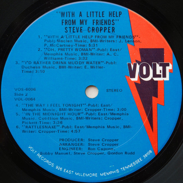 Steve Cropper : With A Little Help From My Friends (LP, Album, Ter)