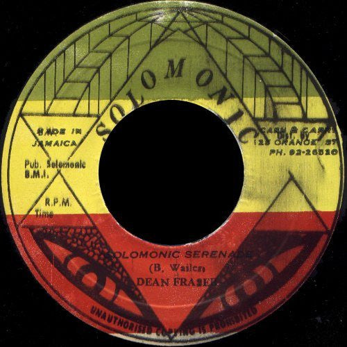 Dean Fraser : Solomonic Serenade (7")