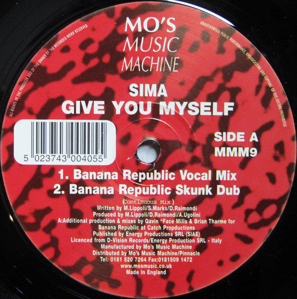Sima : Give You Myself (12")