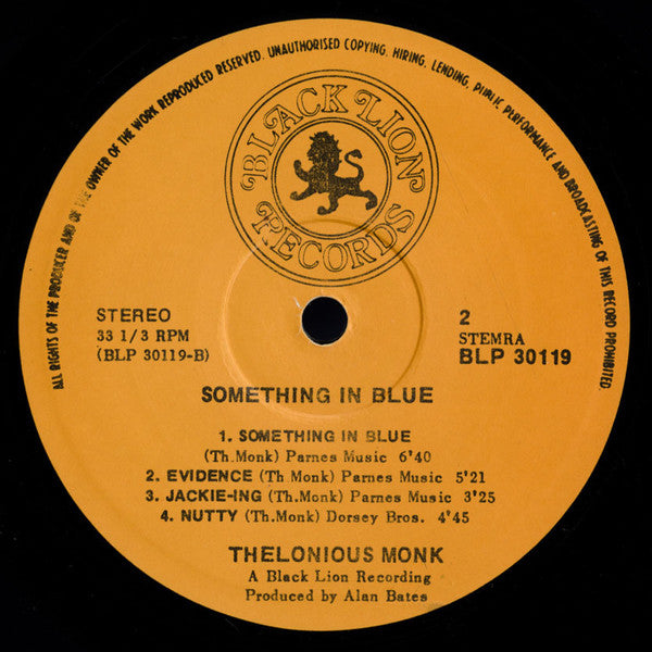 Thelonious Monk ~ Something In Blue (Vinyl) - Djungel & Jazz