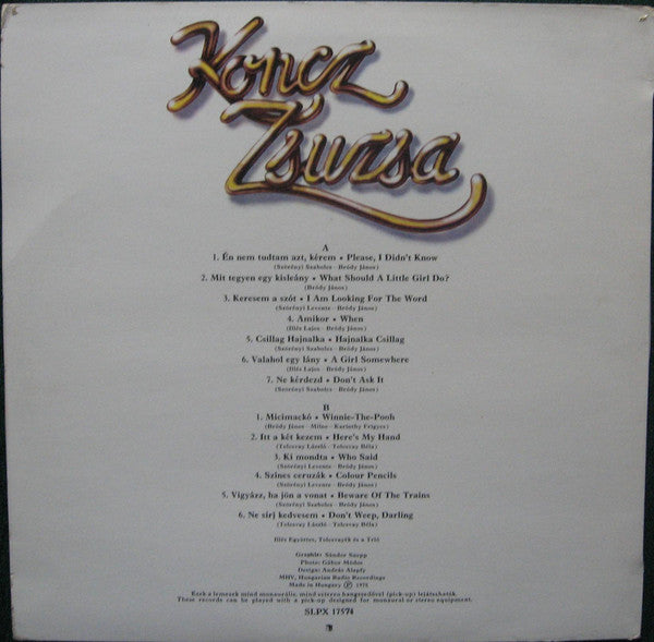 Zsuzsa Koncz : Aranyalbum (1967–1973) (LP, Comp)
