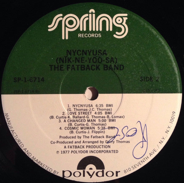 The Fatback Band ~ NYCNYUSA (Nik-Ne-Yoo-Sa) (Vinyl) - Djungel & Jazz