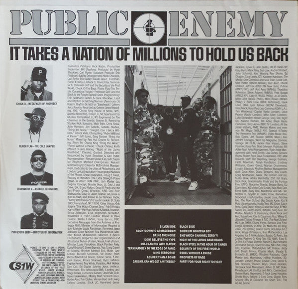 Public Enemy : It Takes A Nation Of Millions To Hold Us Back (LP, Album, Car)