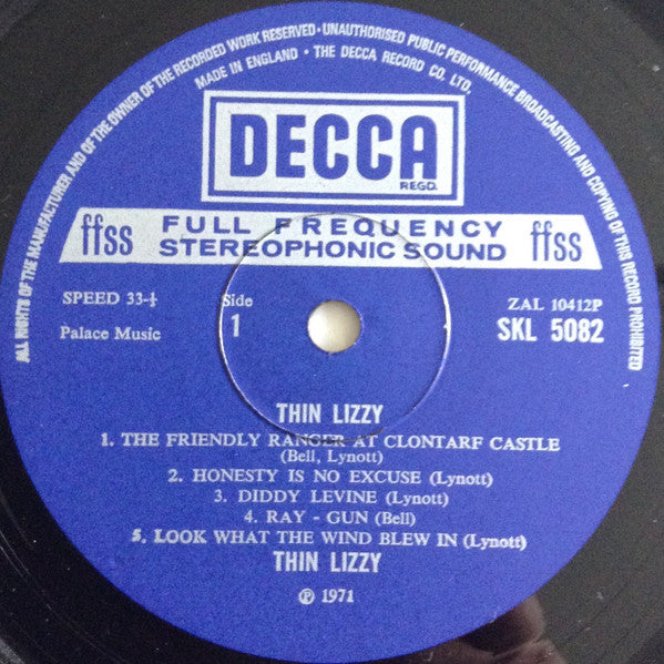 Thin Lizzy : Thin Lizzy (LP, Album)