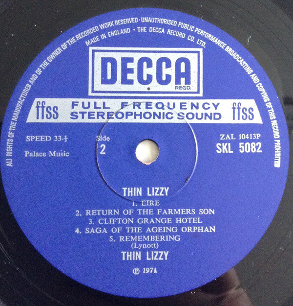 Thin Lizzy : Thin Lizzy (LP, Album)