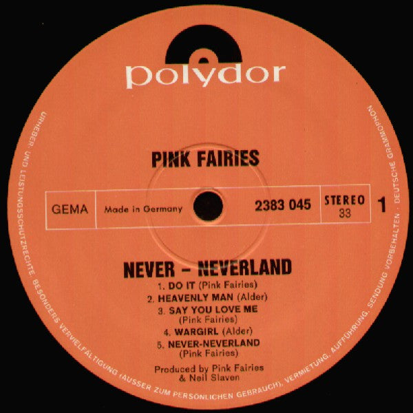 The Pink Fairies ~ Never - Neverland (Vinyl) - Djungel & Jazz