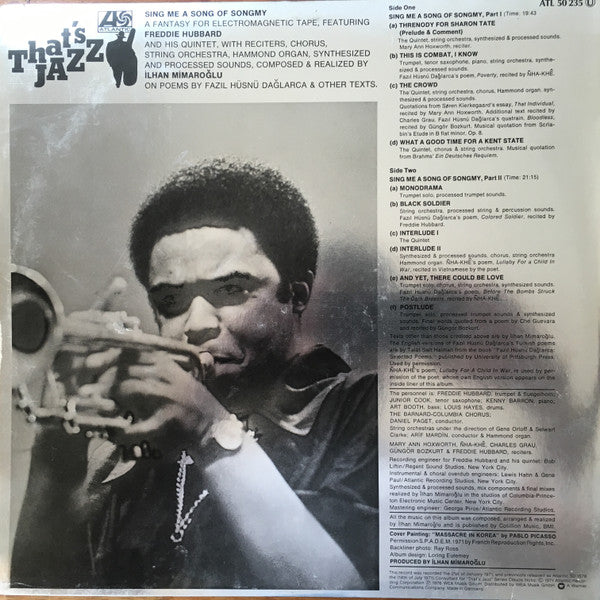 İlhan Mimaroğlu Featuring Freddie Hubbard ~ Sing Me A Song Of Songmy (Vinyl) - Djungel & Jazz