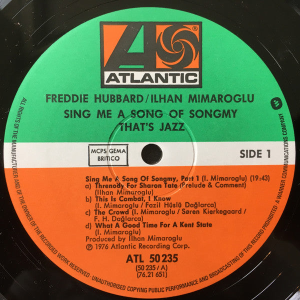 İlhan Mimaroğlu Featuring Freddie Hubbard ~ Sing Me A Song Of Songmy (Vinyl) - Djungel & Jazz