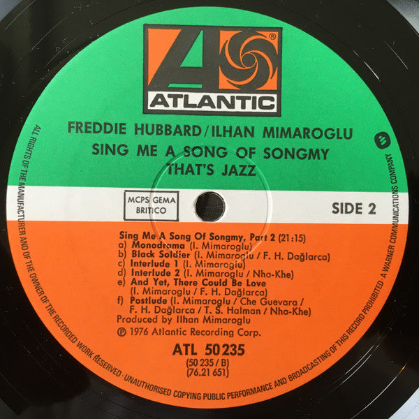İlhan Mimaroğlu Featuring Freddie Hubbard ~ Sing Me A Song Of Songmy (Vinyl) - Djungel & Jazz