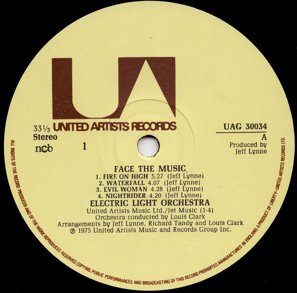 Electric Light Orchestra ~ Face The Music (Vinyl) - Djungel & Jazz