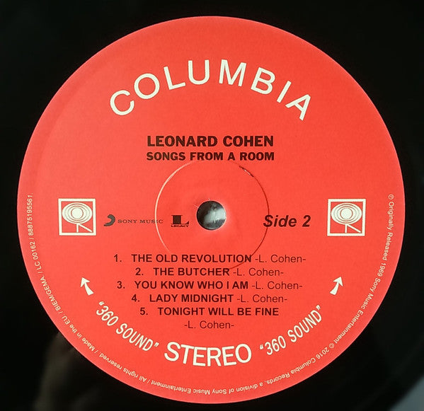 Leonard Cohen ~ Songs From A Room (Vinyl) - Djungel & Jazz