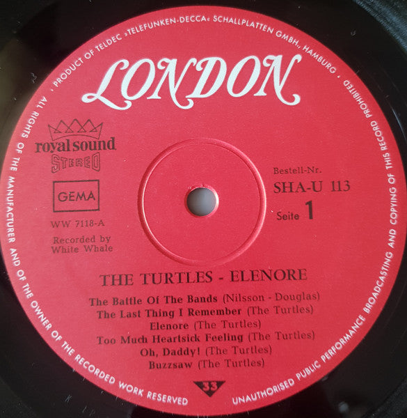 The Turtles ~ Elenore (Vinyl) - Djungel & Jazz