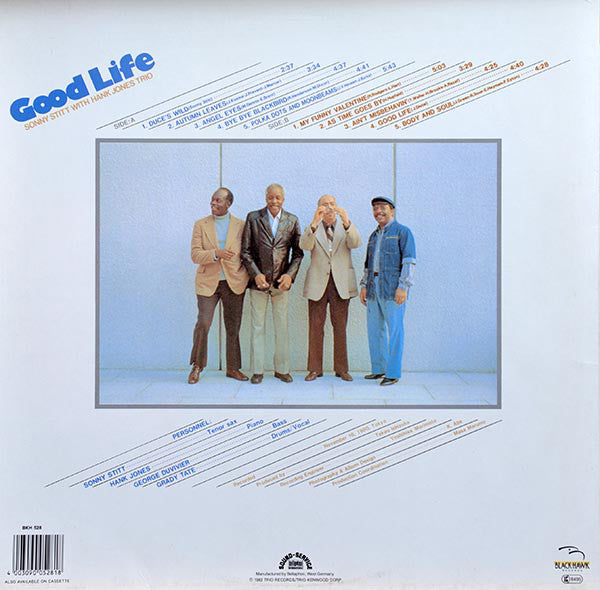 Sonny Stitt With Hank Jones Trio ~ Good Life (Vinyl) - Djungel & Jazz