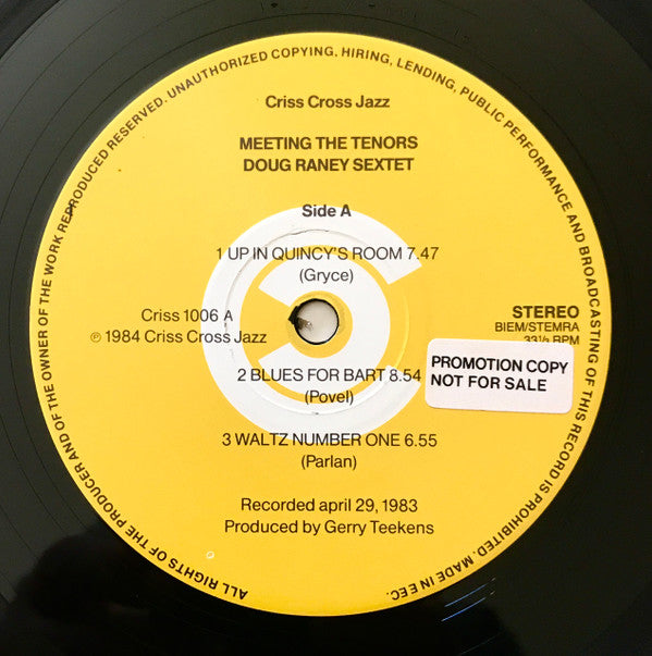 Doug Raney Sextet ~ Meeting The Tenors (Vinyl) - Djungel & Jazz