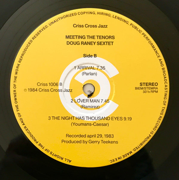 Doug Raney Sextet ~ Meeting The Tenors (Vinyl) - Djungel & Jazz