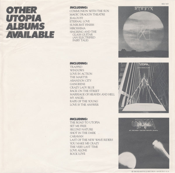 Utopia  ~ Deface The Music (Vinyl) - Djungel & Jazz