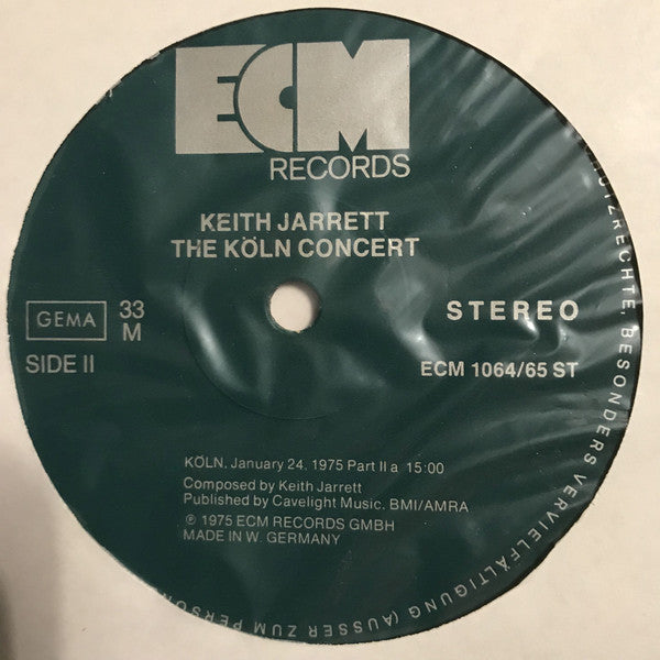 Keith Jarrett ~ The Köln Concert (Vinyl) - Djungel & Jazz