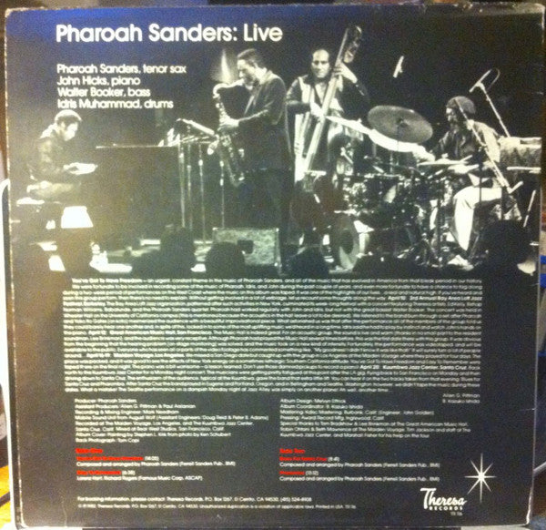 Pharoah Sanders ~ Live... (Vinyl) - Djungel & Jazz