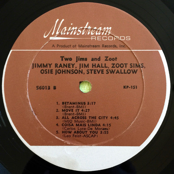 Jimmy Raney ~ Two Jims And Zoot (Vinyl) - Djungel & Jazz