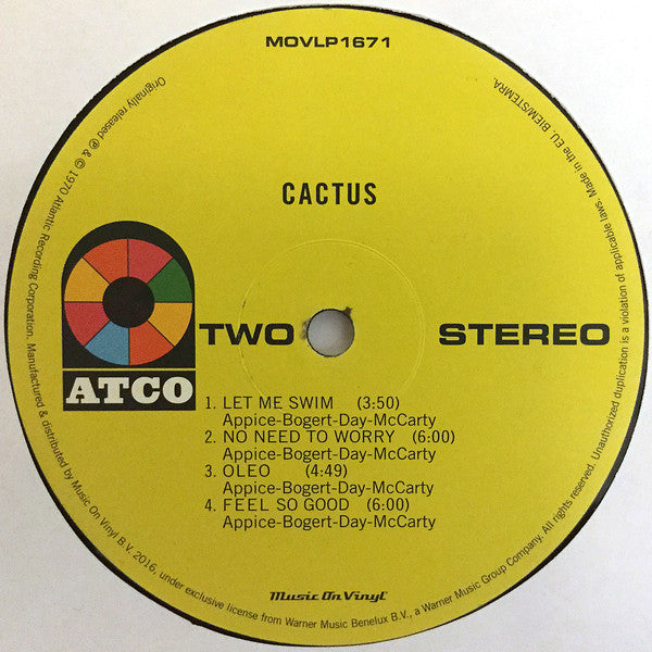 Cactus ~ Cactus (Vinyl) - Djungel & Jazz