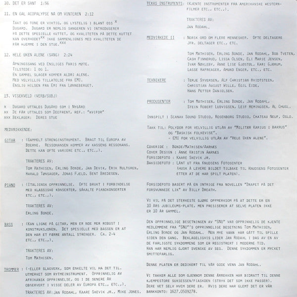 Snu ~ The Pest Of "Snu" (Vinyl) - Djungel & Jazz