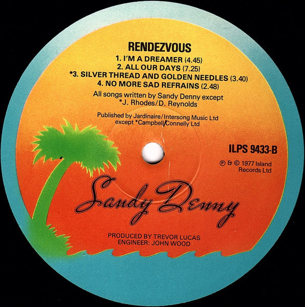 Sandy Denny ~ Rendezvous (Vinyl) - Djungel & Jazz