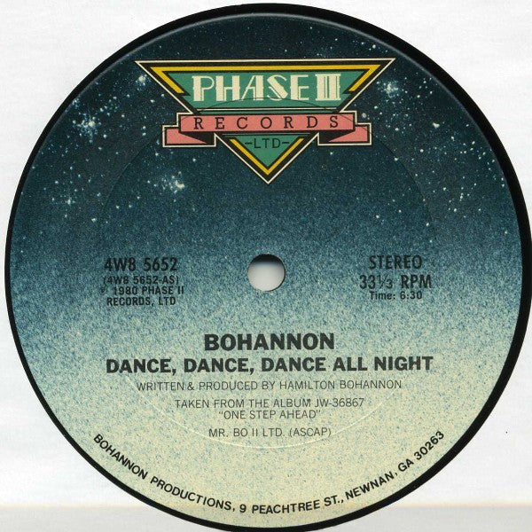 Bohannon* : Dance, Dance, Dance All Night (12")