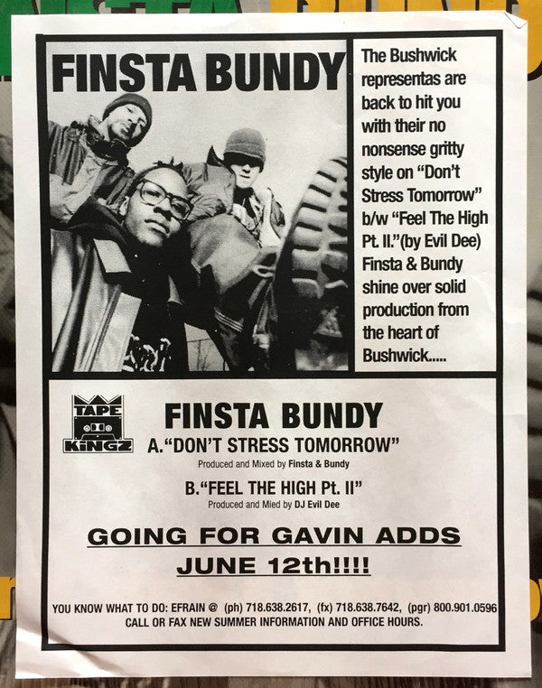 Finsta Bundy ~ Don't Stress Tomorrow (Vinyl) - Djungel & Jazz