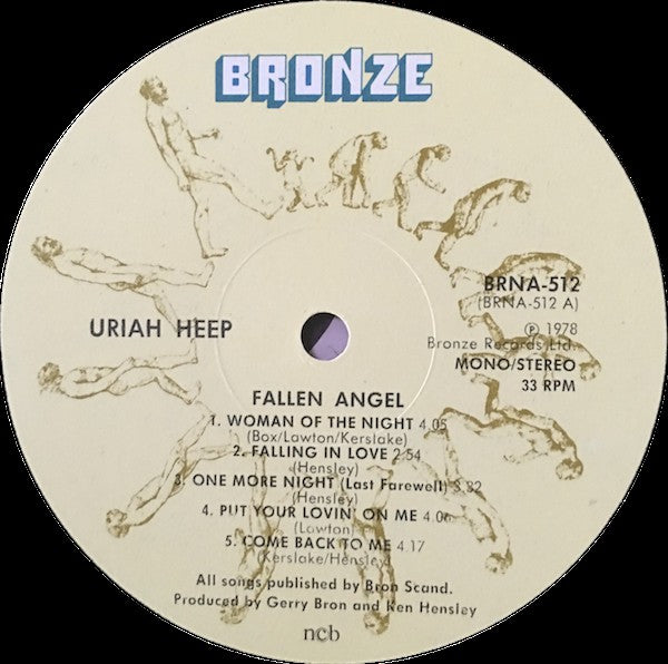 Uriah Heep : Fallen Angel (LP, Album, Gat)