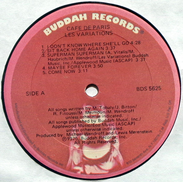 Les Variations ~ Café De Paris (Vinyl) - Djungel & Jazz
