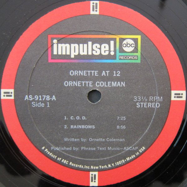 Ornette Coleman ~ Ornette At 12 (Vinyl) - Djungel & Jazz